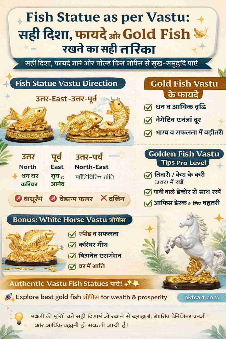 Fish Statue as per Vastu: सही दिशा, फायदे और Gold Fish रखने का सही तरीका - Pctkart