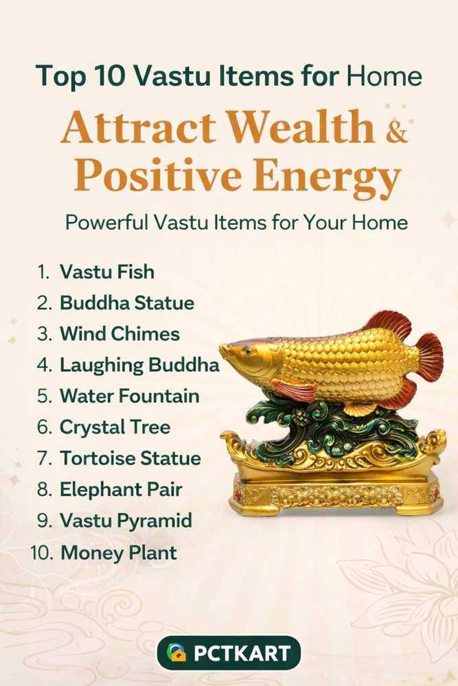 Top 10 Vastu items for home to attract wealth and positive energy including vastu fish and buddha decor