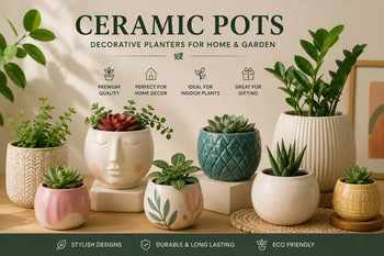 Decorative Ceramic Planters & Indoor Plant Pots for Home Decor - Pctkart