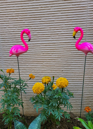 Pctkart Flamingo Garden sticks for garden decoration balcony decor home decor pack of 4 - Pctkart