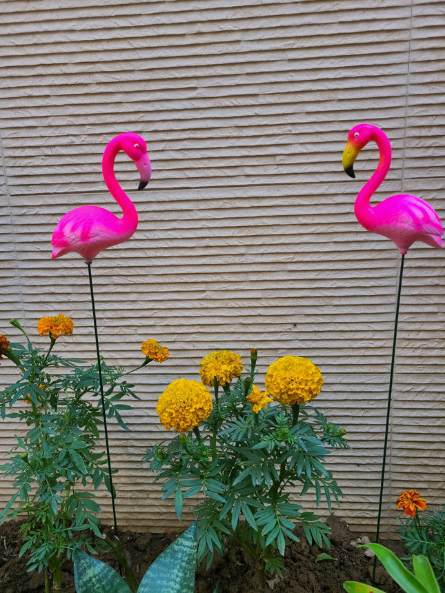 Pctkart Flamingo Garden sticks for garden decoration balcony decor home decor pack of 4 - Pctkart