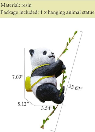 Pctkart Hanging Panda Garden Decor | Cute Resin Tree Hanging Ornament with Rope - Pctkart