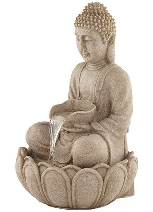 LED Buddha Water Fountain – Indoor Tabletop Zen Decor with Light - Pctkart