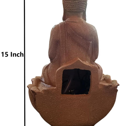 LED Buddha Water Fountain – Indoor Tabletop Zen Decor with Light - Pctkart