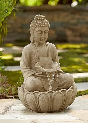 LED Buddha Water Fountain – Indoor Tabletop Zen Decor with Light - Pctkart
