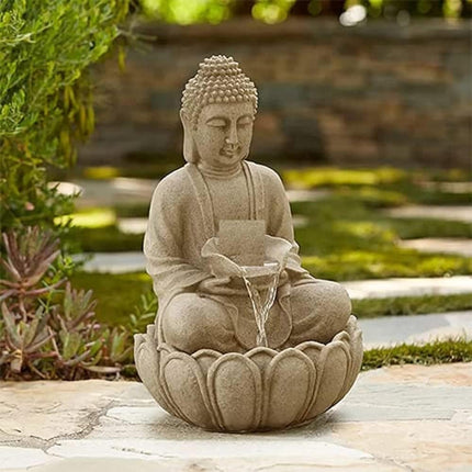 LED Buddha Water Fountain – Indoor Tabletop Zen Decor with Light - Pctkart