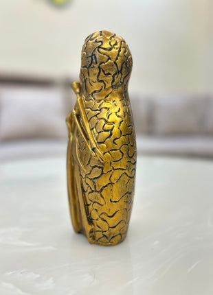 Artistic golden flower vase for living room and bedroom decoration