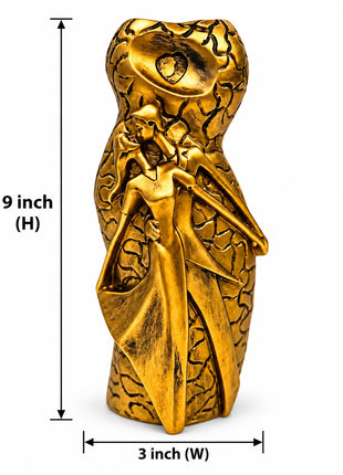 Artistic golden flower vase for living room and bedroom decoration 