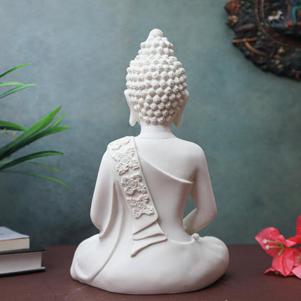Elegant white Buddha statue for peaceful home decoration and gifting