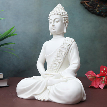 white buddha statue for home and living room