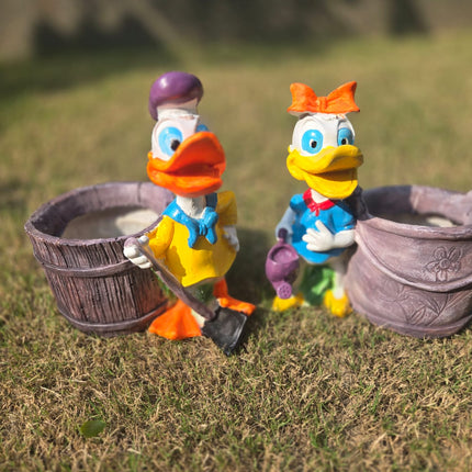 Cartoon Duck Planter Set of 2 | Character-Inspired Home & Garden Decor - Pctkart