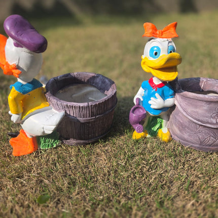 Cartoon Duck Planter Set of 2 | Character-Inspired Home & Garden Decor - Pctkart