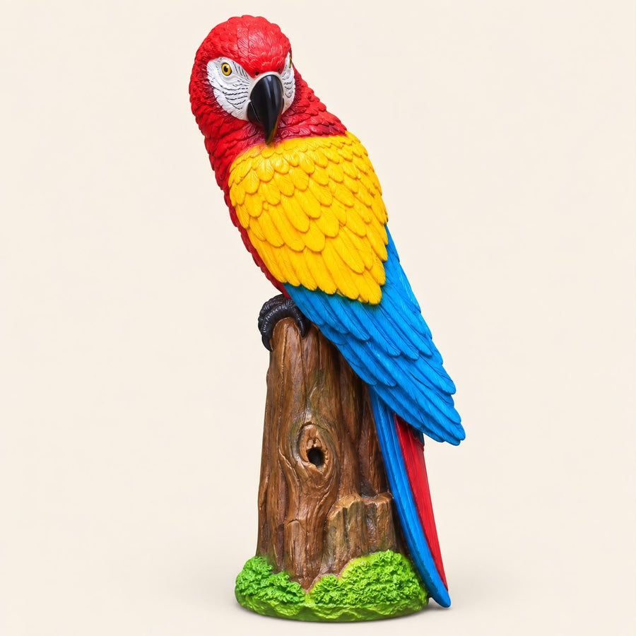 Colorful Macaw Parrot Garden Statue for Outdoor Garden Decor | PCT Kart