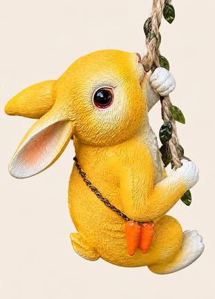 Cute Hanging Bunny Garden Decor – Resin Rabbit Tree Hanging Ornament