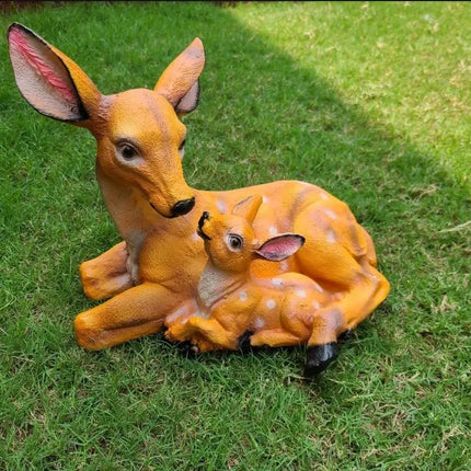 Decorative Deer Statue for Garden | Mother & Baby Deer Showpiece for Outdoor Decor - Pctkart