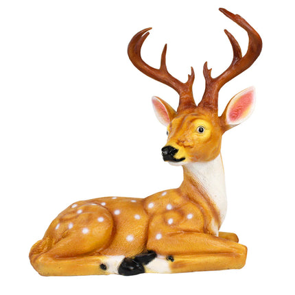 Weather-resistant deer garden figurine for patio, lawn, and landscape decoration