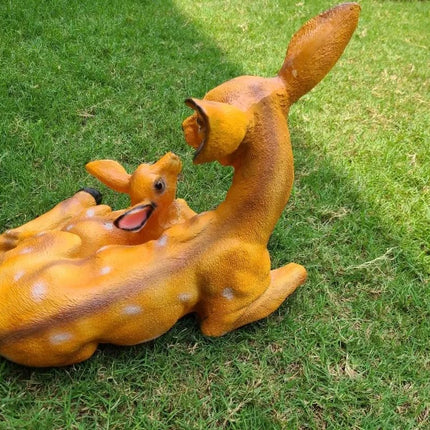Decorative Deer Statue for Garden | Mother & Baby Deer Showpiece for Outdoor Decor - Pctkart