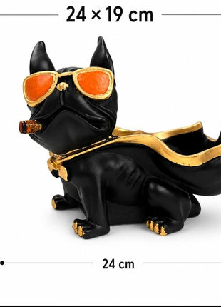 Cool Bulldog Organizer Tray | Decorative Dog Storage Organizer for Home & Office - Pctkart