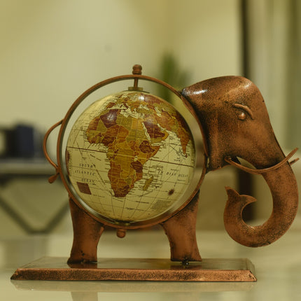 antique elephant globe