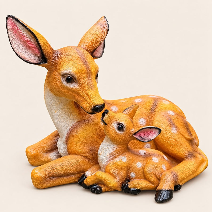 Decorative Deer Statue for Garden | Mother & Baby Deer Showpiece for Outdoor Decor