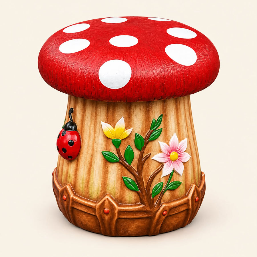 Decorative Mushroom Stool for Garden & Balcony | Outdoor Garden Decor Seat | PCTKart
