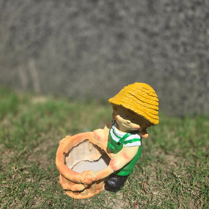 Cute Girl Decorative Planter for Home Decoration