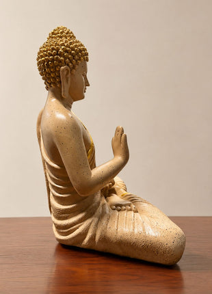 Premium Golden Sitting Buddha Statue – Buddha Idol for Living Room & Office - Pctkart