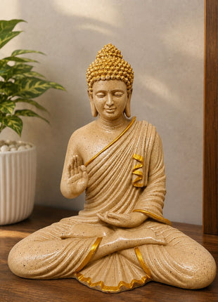 Premium Golden Sitting Buddha Statue – Buddha Idol for Living Room & Office - Pctkart