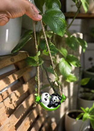 Panda Hanging Planter for Home Decor | Cute Animal Swing Pot for Plants - Pctkart