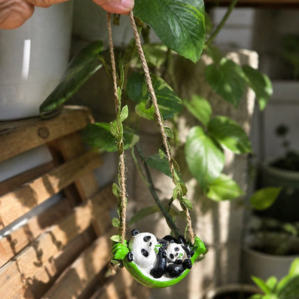 HANGING panda with rope
