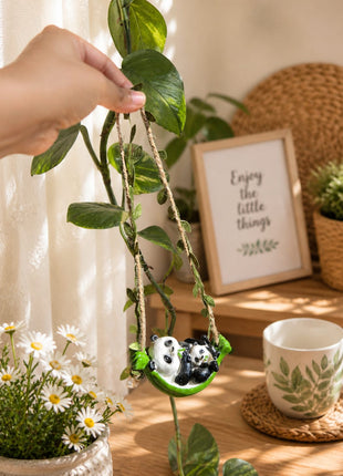 Panda Hanging Planter for Home Decor | Cute Animal Swing Pot for Plants - Pctkart