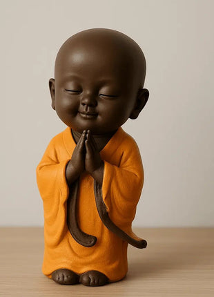 Pctkart Namaste monk for garden indoor decor balcony decor - Pctkart