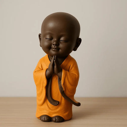 Pctkart Namaste monk for garden indoor decor balcony decor - Pctkart