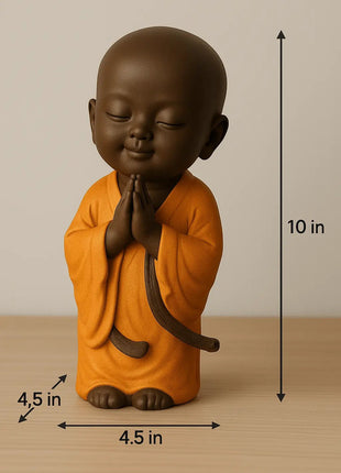 Pctkart Namaste monk for garden indoor decor balcony decor - Pctkart
