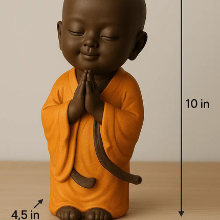 Pctkart Namaste monk for garden indoor decor balcony decor - Pctkart