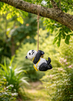 Cute Hanging Panda Garden Decor – Resin Tree Hanging Ornament - Pctkart