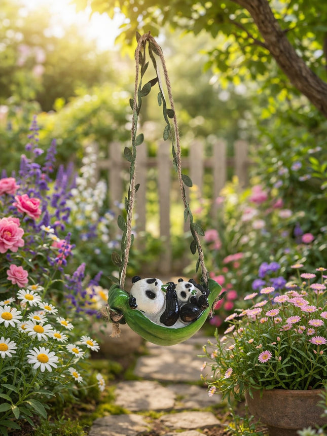 Panda Hanging Planter for Home Decor | Cute Animal Swing Pot for Plants - Pctkart