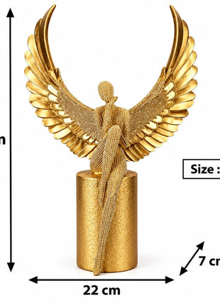 PCTKART Golden Angel Showpiece for Home Décor