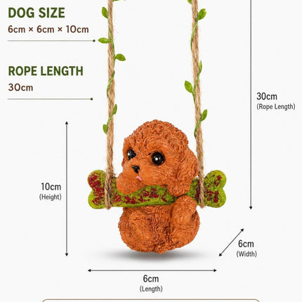 Cute Puppy Resin Hanging Showpiece for Home Decor