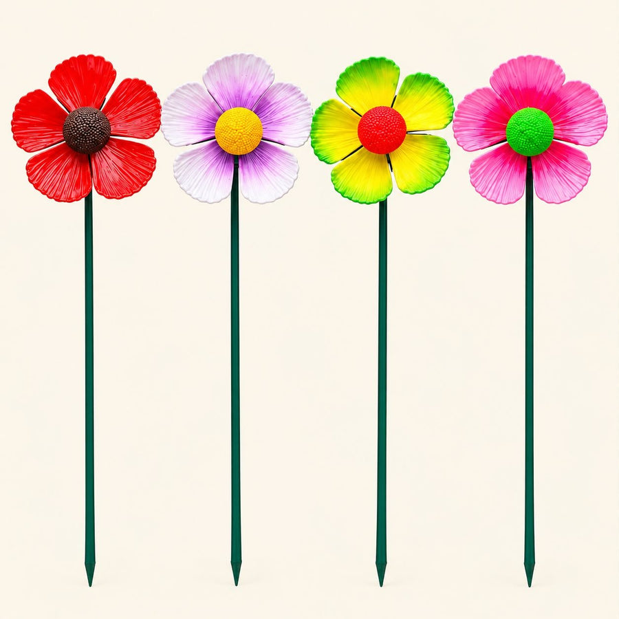 Pctkart Colorful Flower Moving Garden Stakes for Outdoor Decor |  Flower Sticks