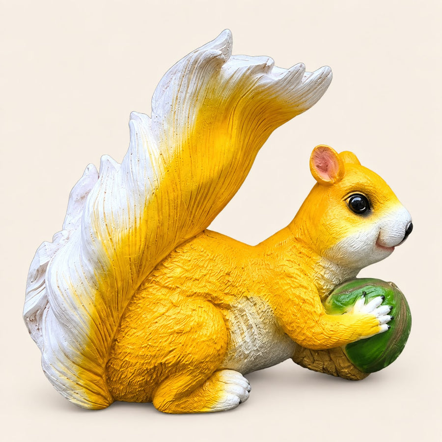 Pctkart Cute Yellow Squirrel Garden Decor Statue