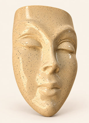 Pctkart Fiber Couple Face planter Pack of 2 yellow and white home and wall decor