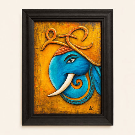 Pctkart Ganesha Handmade Painting fr home Living room wall Decor