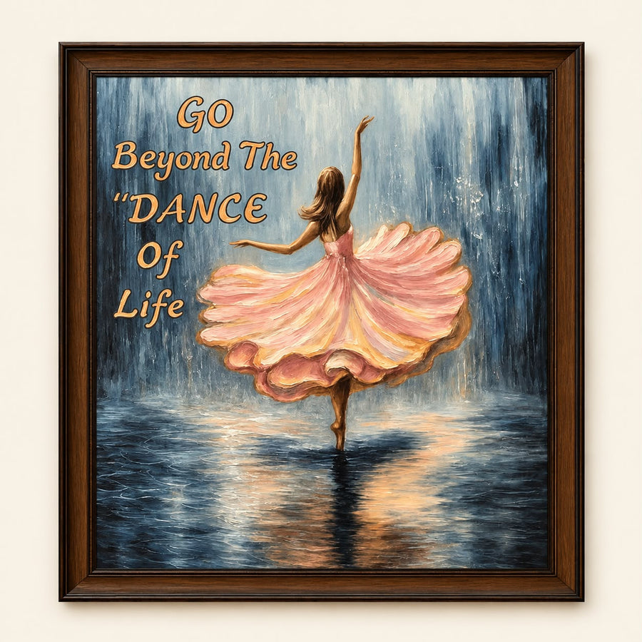 Pctkart Handmade Wall painting Dancing Girl on Rain