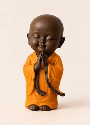 Pctkart Namaste monk for garden indoor decor balcony decor