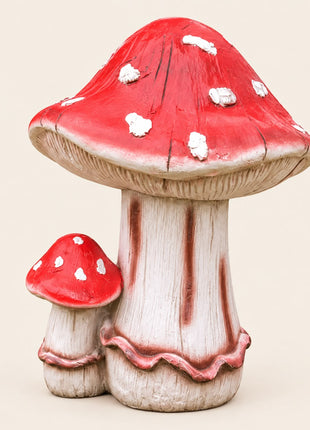 Pctkart Red Mushroom Garden Statue for Outdoor Decor

