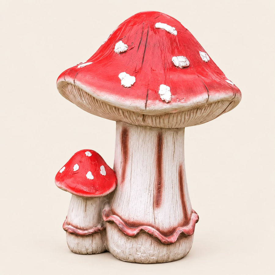 Pctkart Red Mushroom Garden Statue for Outdoor Decor