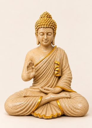 Premium Golden Sitting Buddha Statue – Buddha Idol for Living Room & Office - Pctkart