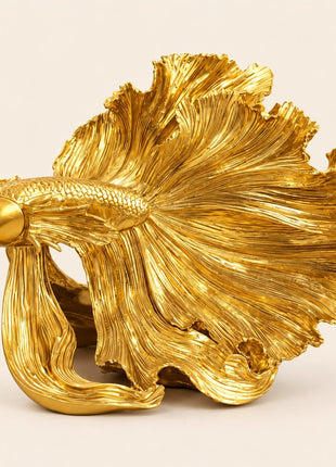 Vastu Gold Fish Showpiece for Wealth & Prosperity | Feng Shui Lucky Fish Decor | PCTKART - Pctkart
