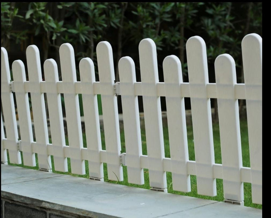pctkart white decorative garden picket fence panel outdoor lawn border pctkart pack of 4